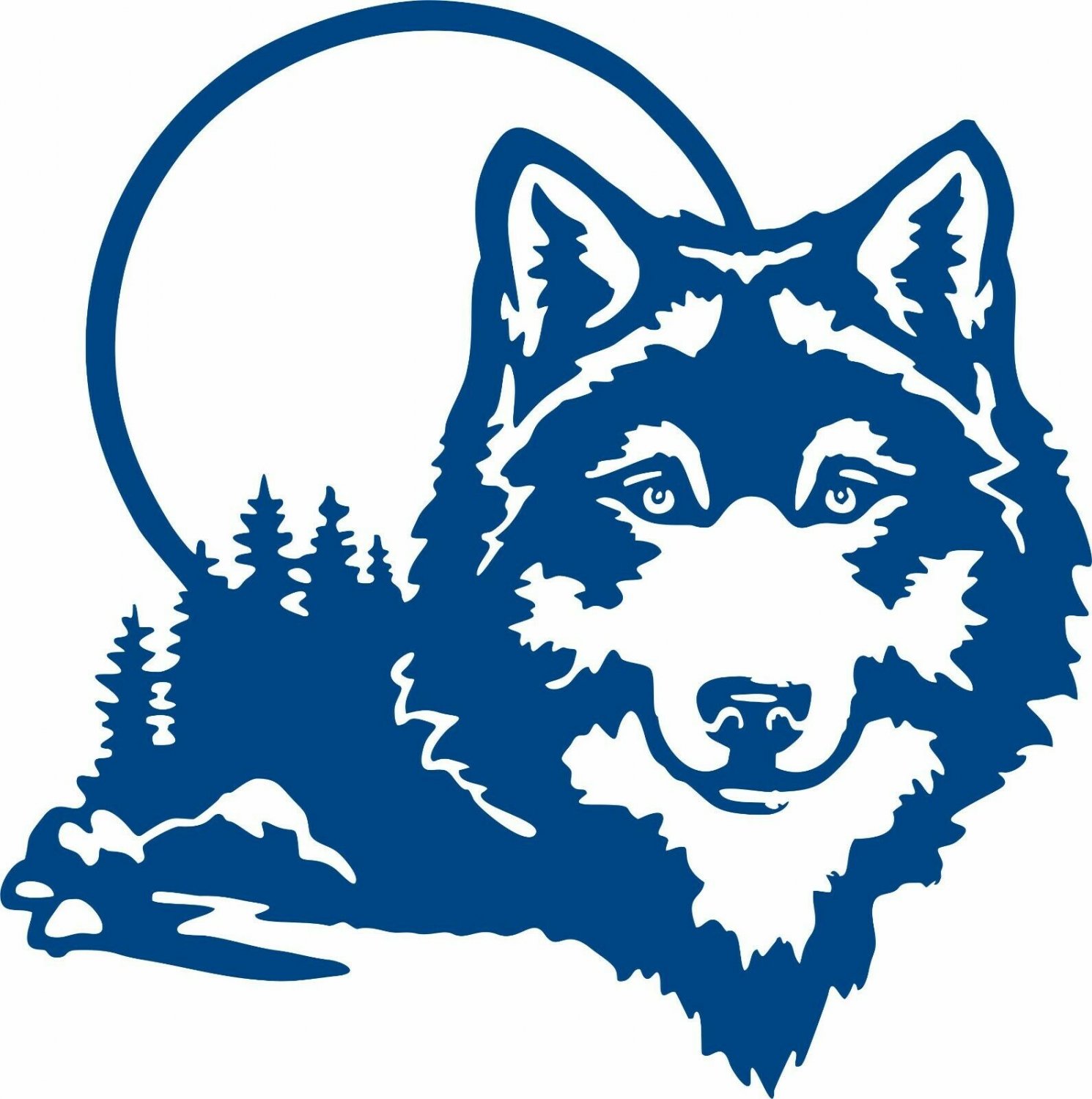 Wolf Pack Hunting Beast Dog Moon Hunter Car Truck Window Vinyl Decal Sticker