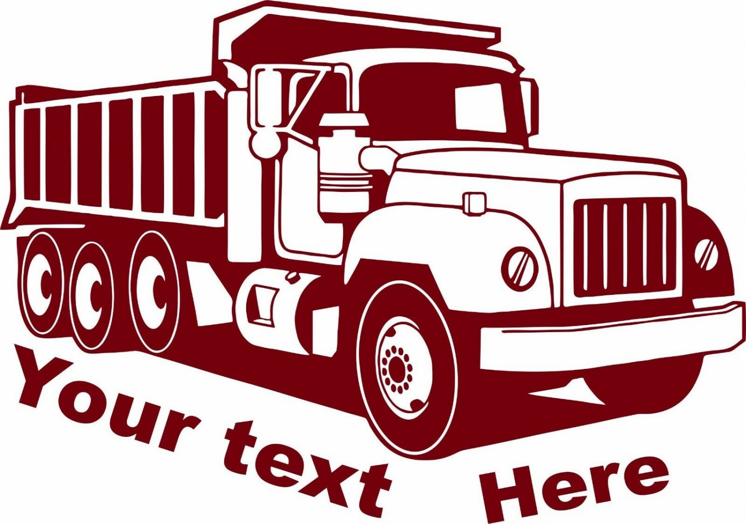 Custom Construction Dump Truck Business DOT Semi Car Window Vinyl Decal Sticker