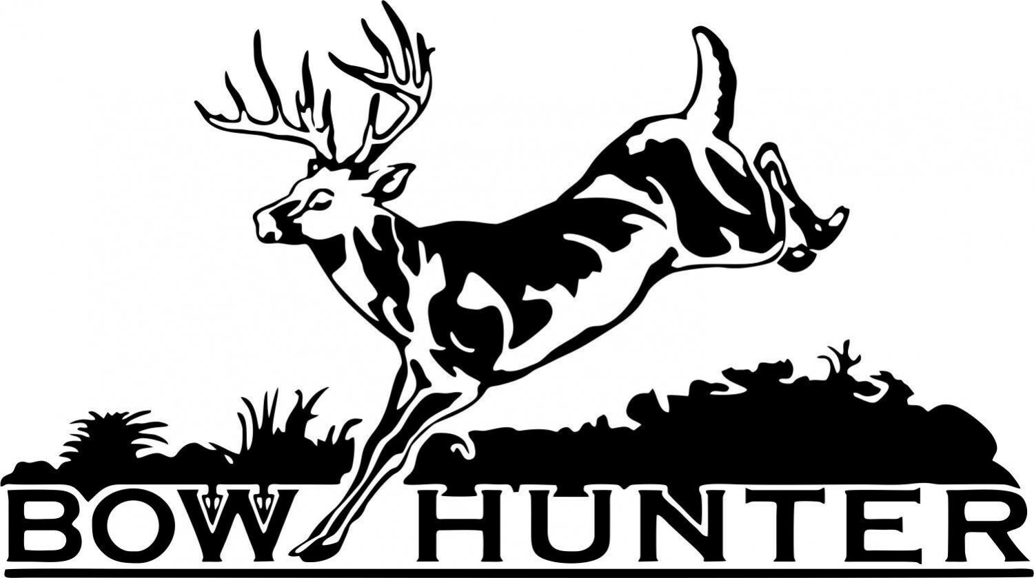 Bow Hunter Hunting Deer Whitetail Buck Car Truck Window Vinyl Decal Sticker 