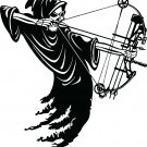 Grim Reaper Bow Hunter Arrow Hunting Car Truck Window Vinyl Decal Sticker