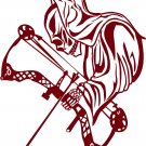 Archery Grim Reaper Bow Arrow Hunting Hunter Window Laptop Vinyl Decal Sticker