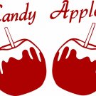 Candy Apple Fruit Girl Sugar Fair Carnival Truck Car Window Vinyl Decal Sticker