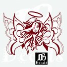 Sexy Girl Lady Fairy Butterfly Wings Car Boat Truck Window Vinyl Decal Sticker