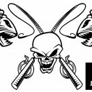 Fishing Fish Skull Skeleton Rod Reel Boat Car Truck Window Vinyl Decal Sticker