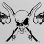 Fishing Skull Skeleton Fish Rod Reel Car Truck Window Vinyl Decal Sticker
