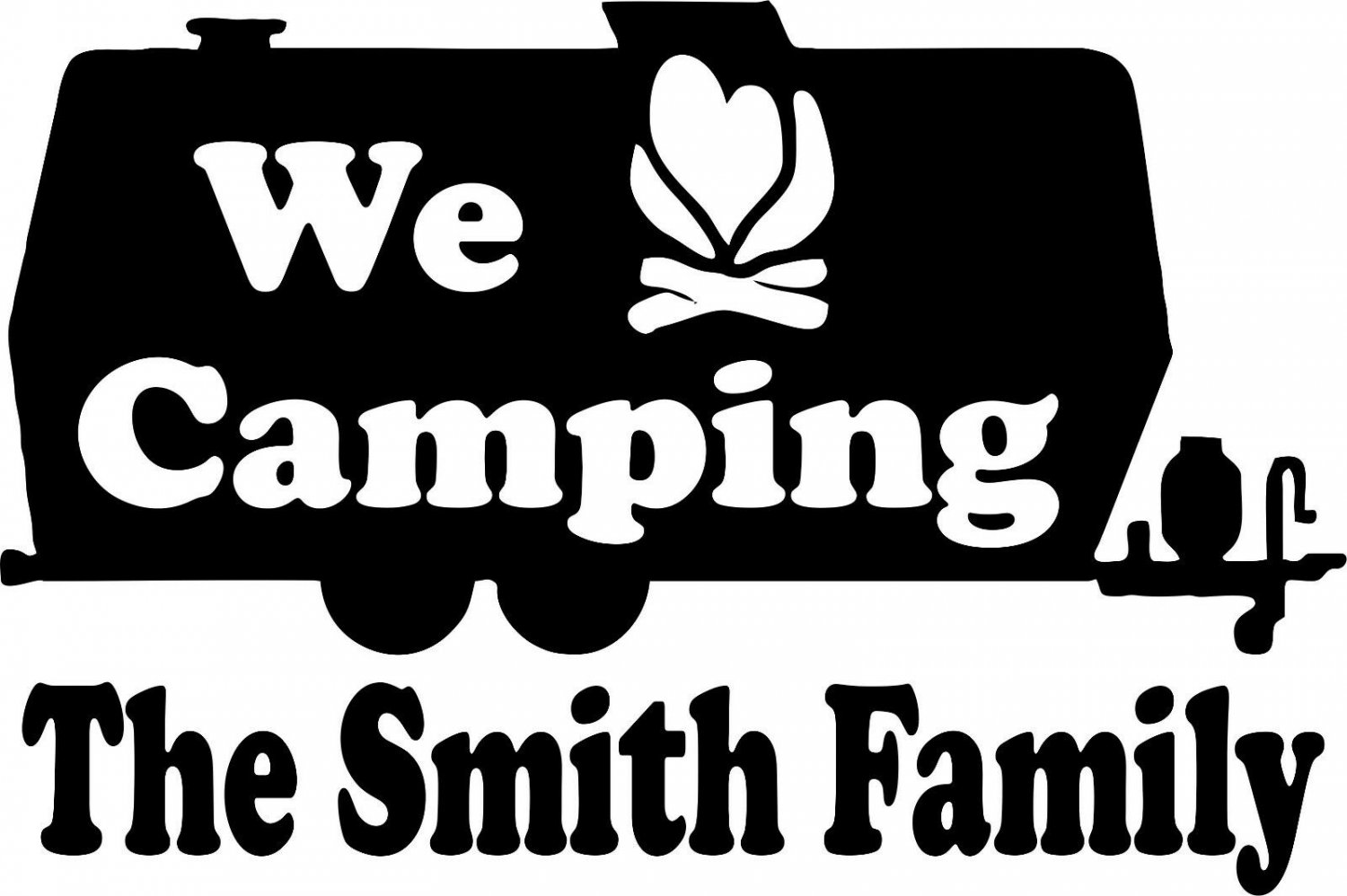 Large Camping RV Camper Custom Name Travel Trailer Window Vinyl Decal Sticker