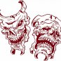 Happy Sad Evil Face Skull Joker Clown Car Boat Truck Window Vinyl Decal Sticker
