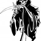 Grim Reaper Skull Scythe Blade Knife Car Truck Window Vinyl Decal Sticker