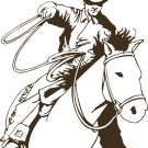 Cowboy Horse Calf Roping Rodeo Western Car Truck Window Wall Vinyl Decal Sticker