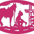Christian Cowgirl Horse Cross Car Truck Window Laptop Vinyl Decal Sticker