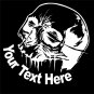 Custom Skull Name Text Gothic Car Truck Laptop Window Vinyl Decal Sticker