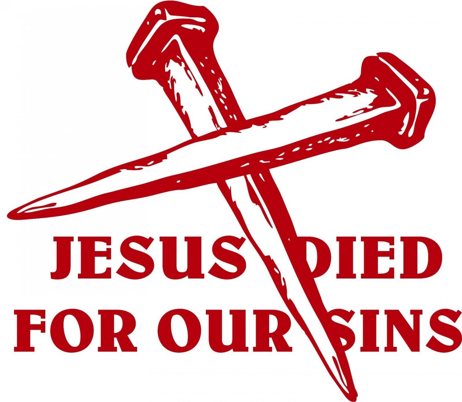 Jesus Died Our Sins Bible Cross Car Truck Window Car Truck Vinyl Decal Sticker