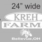 Custom Name Farm Tractor  Car Truck Window Vinyl Decal Sticker
