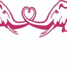 Elephant Kissing Circus Love Car Truck Window Laptop Vinyl Decal Sticker