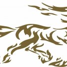 Tribal Flame Horse Rodeo Cowboy Cowgirl Window Gold Chrome Vinyl Decal Sticker