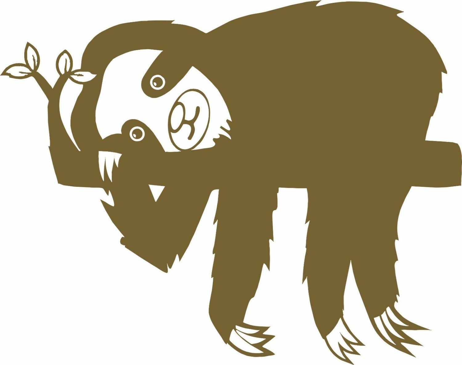Sloth Slow Animal Farm Pet Zoo Car Truck Window Vinyl Decal Sticker