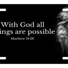 God Savior Lord Jesus Christ Christian Lion License Plate Car Truck Tag