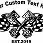 Custom Name Text Car Club Piston Flag Car Truck Window Vinyl Decal Sticker