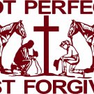 Praying Cowboy Cowgirl Cross Horse Forgiven Car Truck Window Vinyl Decal Sticker