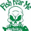Fish Fear Me Skull Bone Fish Skeleton Car Boat Truck Window Vinyl Decal Sticker