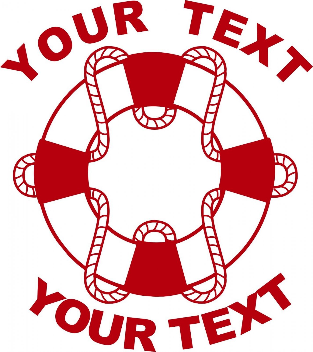 Life Preserver Guard Float Custom Text Car Boat Truck Window Vinyl Decal Sticker