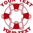 Life Preserver Guard Float Custom Text Car Boat Truck Window Vinyl Decal Sticker