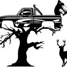 Bow Hunter Deer Buck Tree Stand Gun Car Truck Window Vinyl Decal Sticker