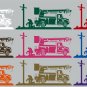 Lineman Electrician Wireman Kneeling Praying Car Boom Truck Vinyl Decal Sticker