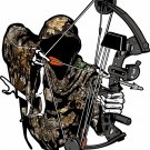 Hunting Deer Bow Reaper Arrow Camo Text Car Truck Window Vinyl Decal Sticker