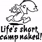 Camping Camp Naked Car Truck Window Laptop Vinyl Decal Sticker