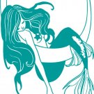 Mermaid Crescent Moon Fairy Siren Car Truck Window Vinyl Decal Sticker