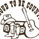 Country Music Band Farm Living Boots Hat Guitar America Vinyl Decal Sticker