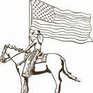 Cowgirl Barrel Racer Horse American Flag Car Truck Window Vinyl Decal Sticker