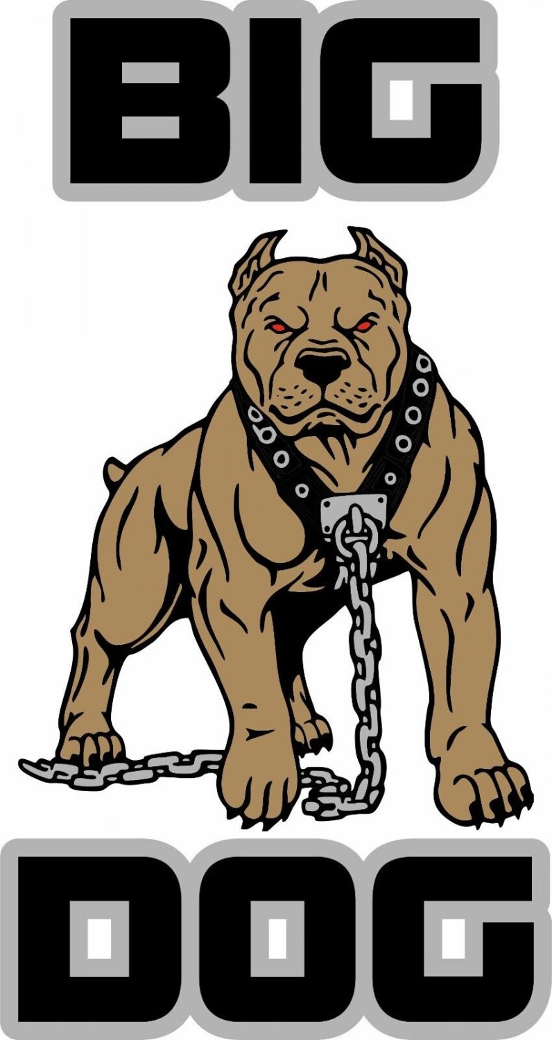Pit Bull Big Dog Chain Pet Attack Car Hood Truck Window Vinyl Decal Sticker