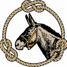 Mule Donkey Horse Jack Jenny Rope Rodeo  Car Truck Window Vinyl Decal Sticker