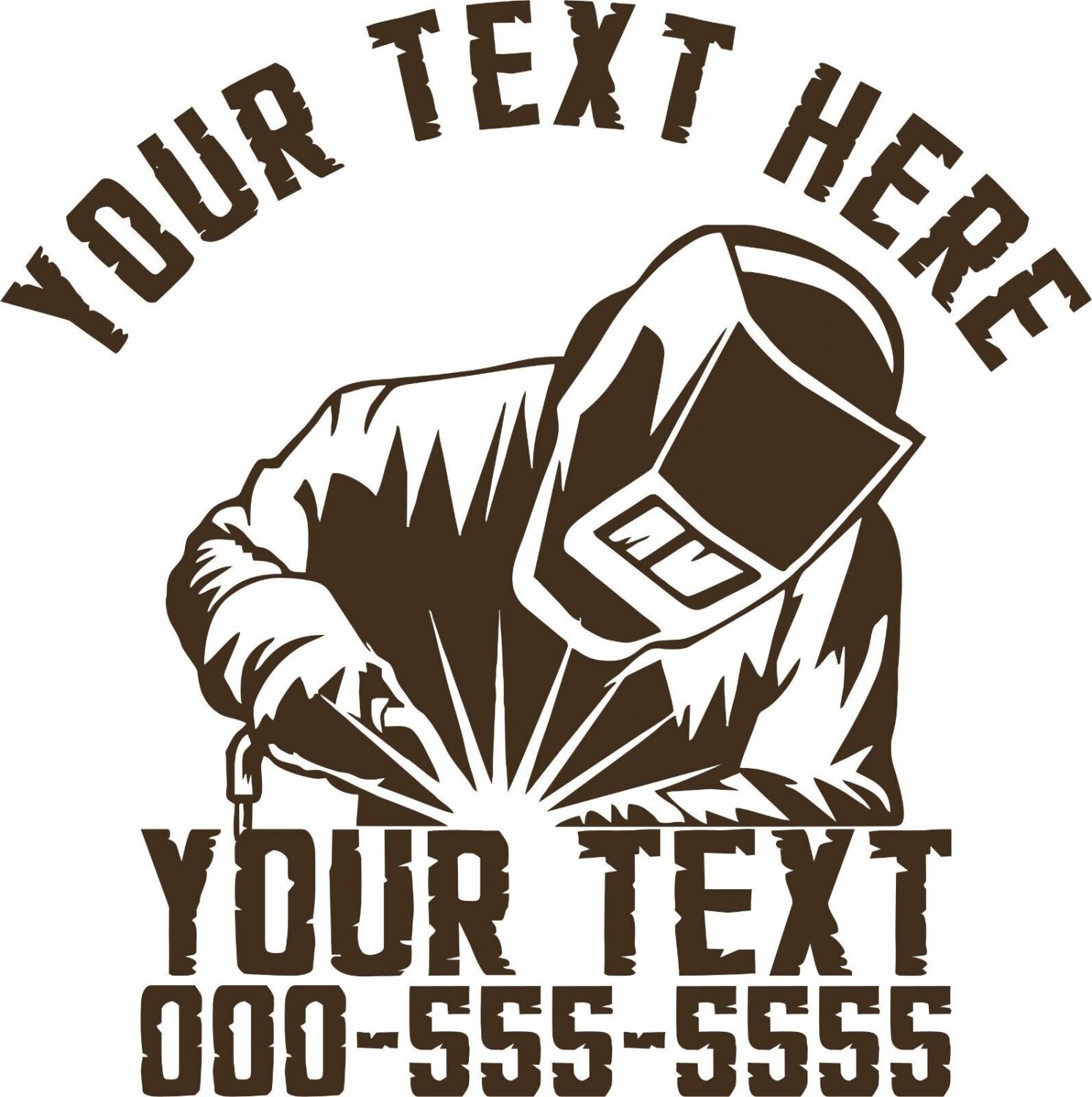 Welding Welder Business Custom Text Car Window Vinyl Decal Sticker