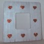 Glitter Red HEARTS on silver Picture Frame