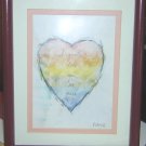 Collector's Flavia print, "I love you so much" framed in rich burgundy