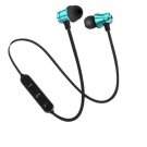 Blue Bluetooth Headset Wireless Sports Headphones Earphones Earbuds Magnetic