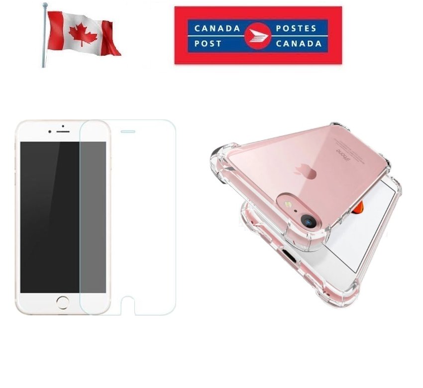 iPhone 12 Pro Slim Bumper Case Tempered Glass Screen Protector 7 8 XR XS 11 12 SE2 Pro