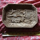 Vintage Oriental Resin Sculpture Tray