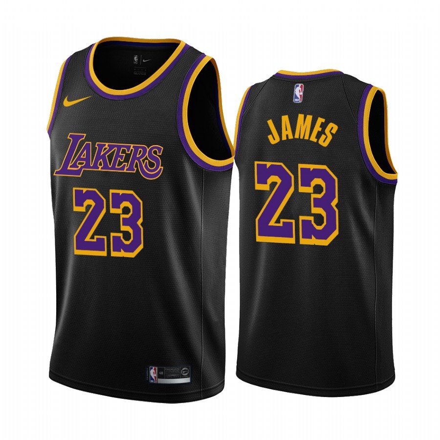 2020-21 Los Angeles Lakers #23 LeBron James Earned Black Jersey