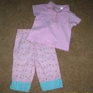 LN girls 3T 2pc Kid Connection outfit shirt/capri pants