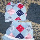 LN girls 3T Childrens Place patriotic set halter/skirt