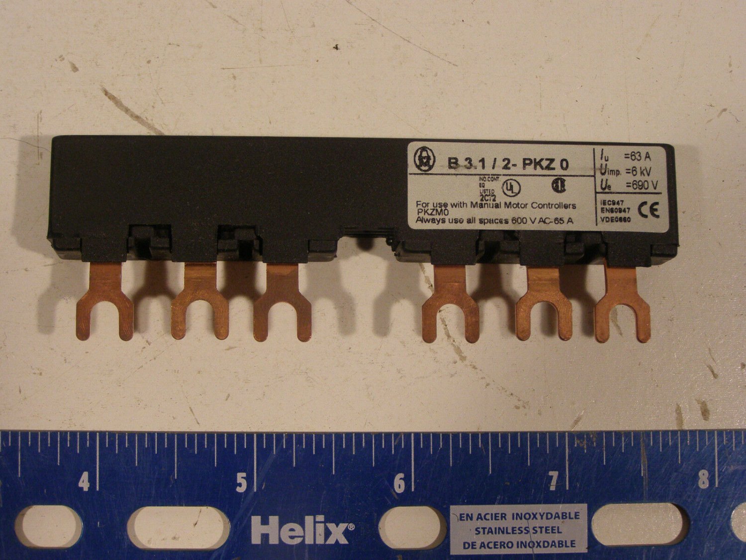 Moeller B3.1/2-PKZO Terminal Bar 3VU9135-1AB02 60 Day Warranty + Free Ship
