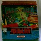 Virtual Boy Galactic Pinball NES Game with Box Book