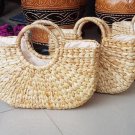 Plain Kiso Water Hyacinth Handbag, Indonesia Hand Made, Woman Casual/ Party Bag