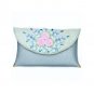 Pandan Clutch bag with Glitter Color and Flower Embroidery, Woman Accessories, Indonesia Craft