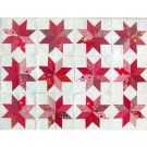 Scrappy Red Lemoyne Star Quilt Blocks