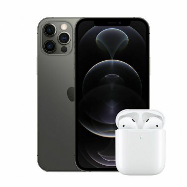 iPhone 12 Pro - 512GB - Graphite + AirPods (2nd generation) with Wireless Charging Case